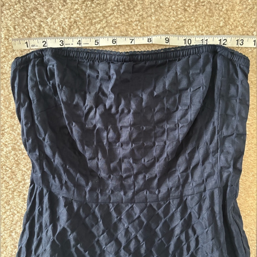 J. Crew Navy Strapless Dress Petite 6 - Picture 6 of 8